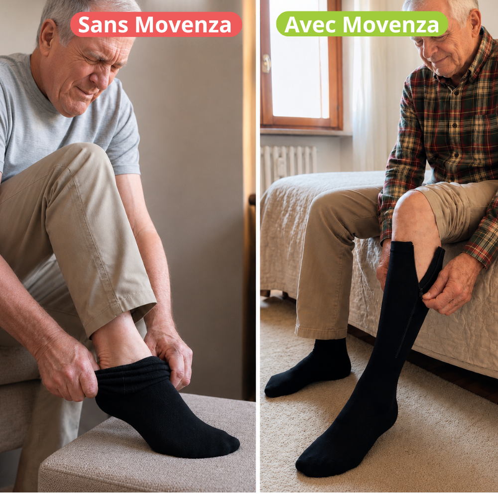 Bas de contention zippés - Enfilage sans effort