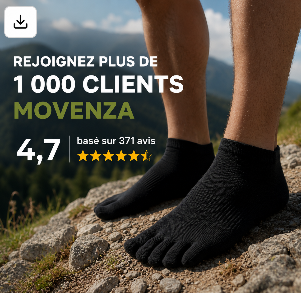 COOLMAX - Chaussettes anti-frottement